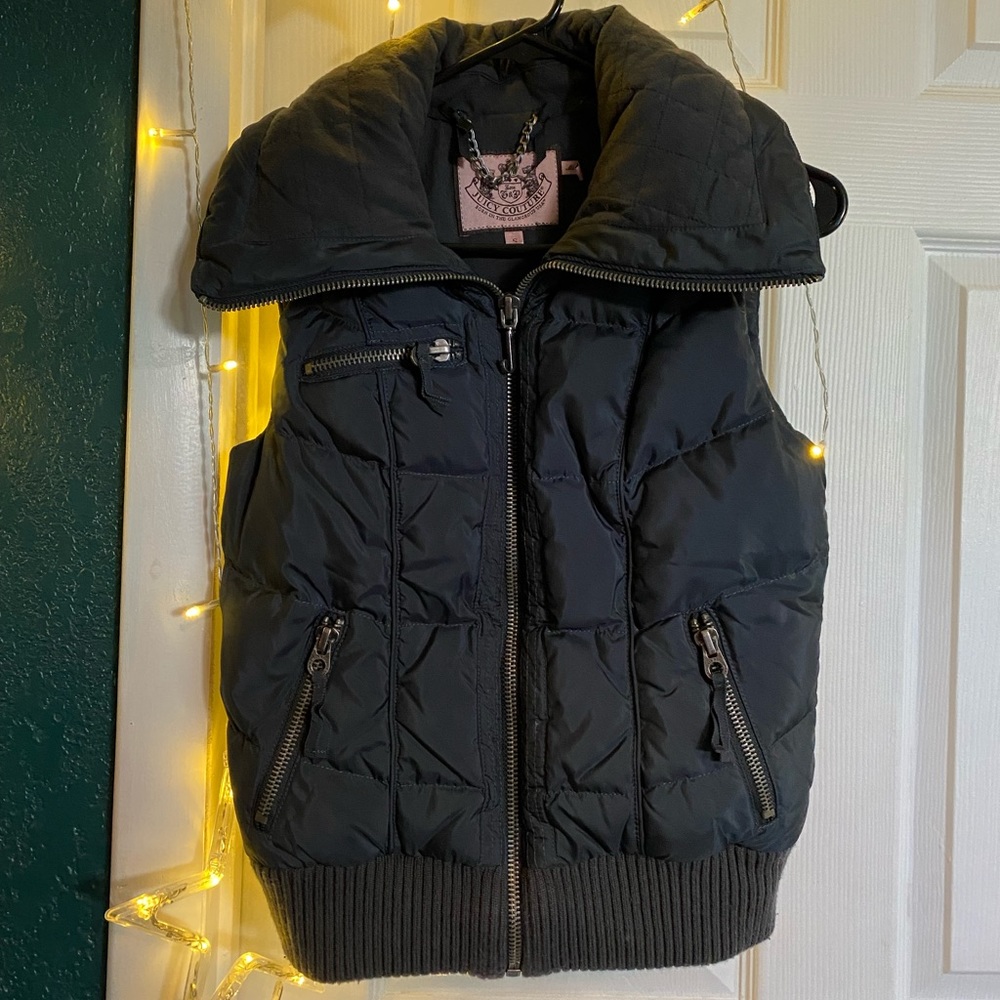 Deep Navy Blue Juicy Couture Puffer Vest